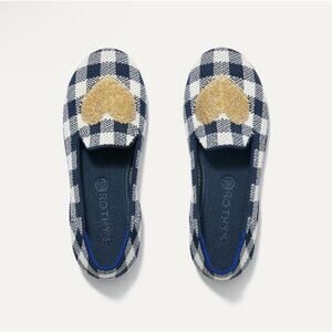 New! Rothy's Kids Gingham Heart Limited Edition Loafers - Size 3